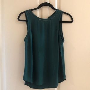 Jcrew size 2 green blouse sleeveless